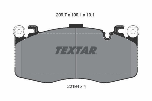 TEXTAR Brake Pad Set, disc brake 12202904 - TEXTAR