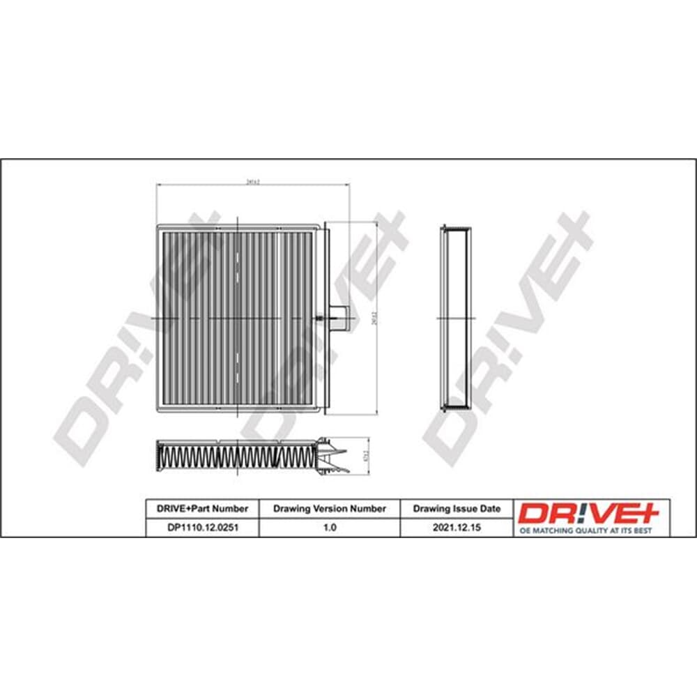 Dr!ve+ Filter, interior air 12180124 - Dr!ve+