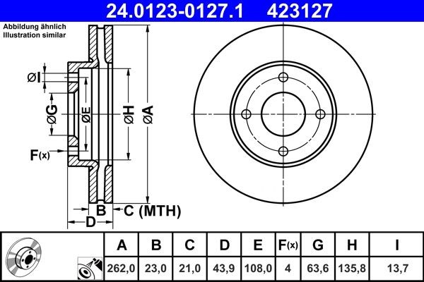 ATE Sensor, wheel speed 12217137 - ATE