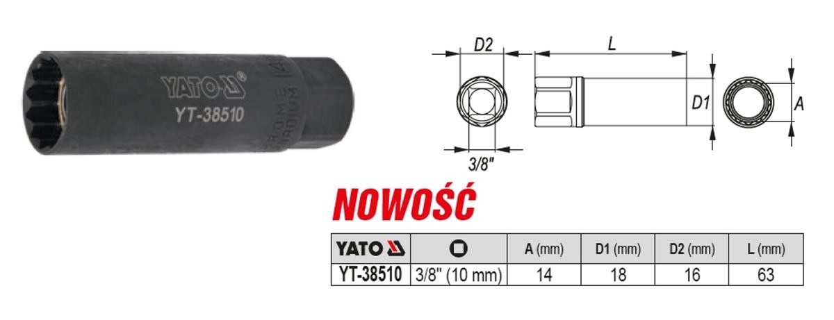 YATO Socket Wrench 13153910 - YATO