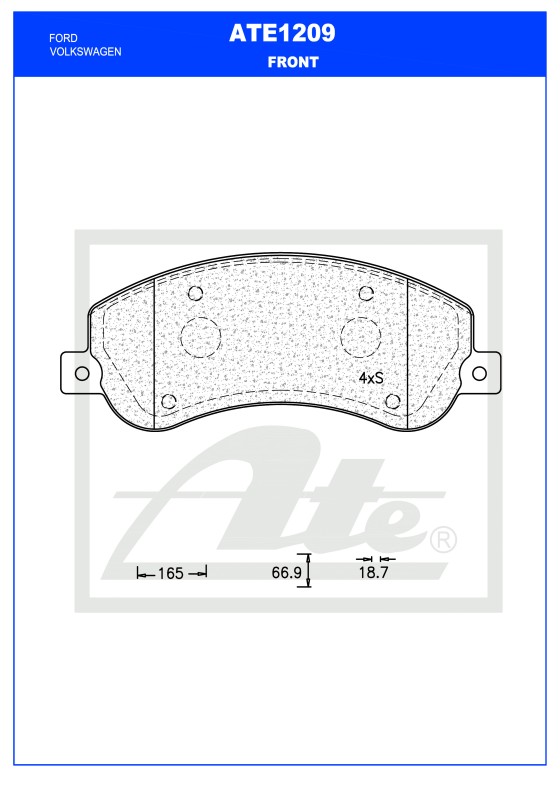ATE Brake Disc 12260509 - ATE