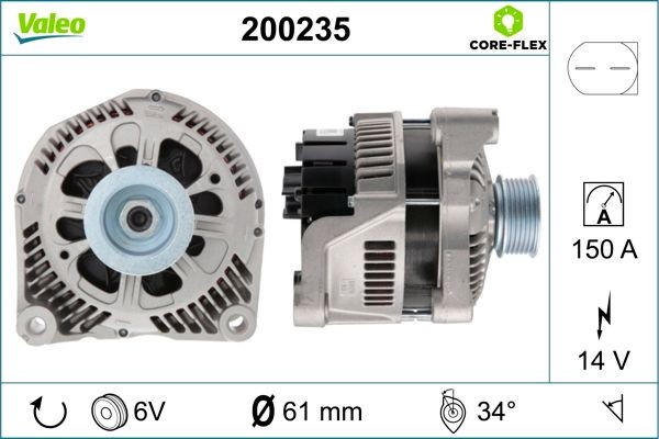 VALEO Sensor, exhaust gas temperature 13054235 - VALEO