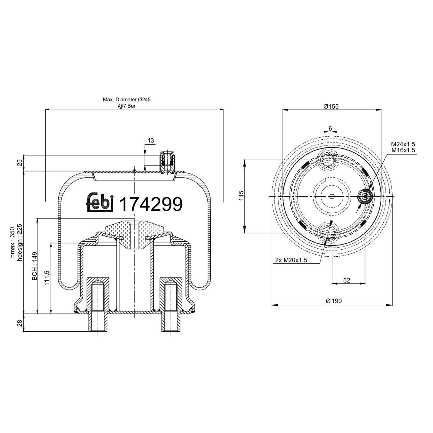 FEBI BILSTEIN Air Filter 12074229 - FEBI BILSTEIN