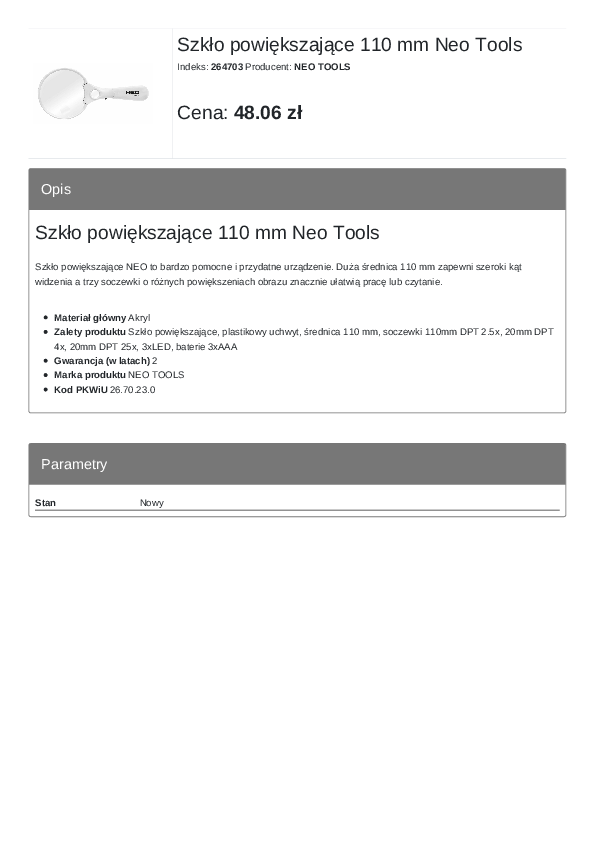 NEO TOOLS TOOLS 13055076 - NEO TOOLS