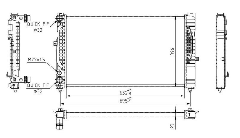 MTR Radiator, engine cooling 30057432 - MTR