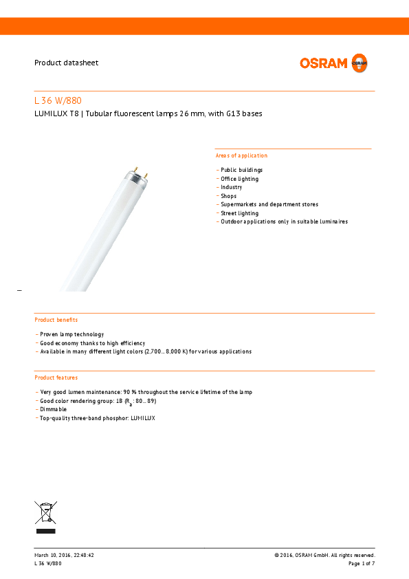 OSRAM Bulb, reading light 10327639 - OSRAM