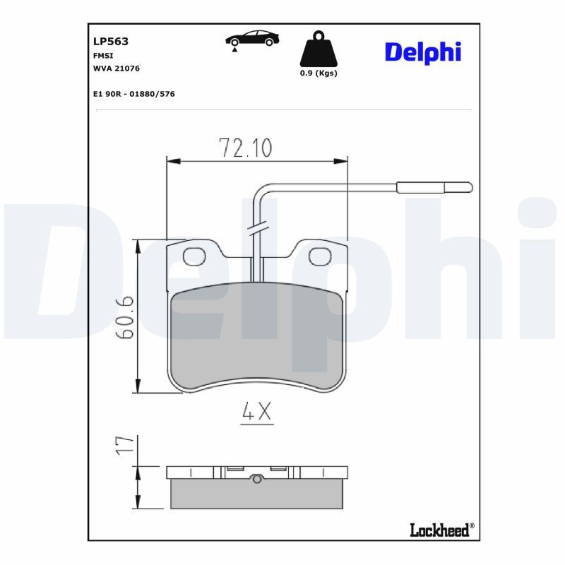 DELPHI Mounting, control/trailing arm 11156001 - DELPHI