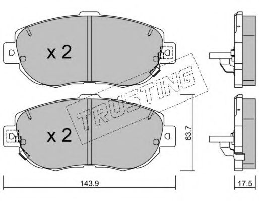 set placute frana,frana disc - TRUSTING