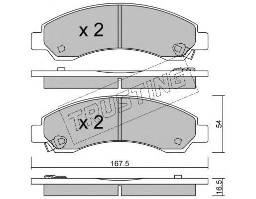 set placute frana,frana disc - TRUSTING