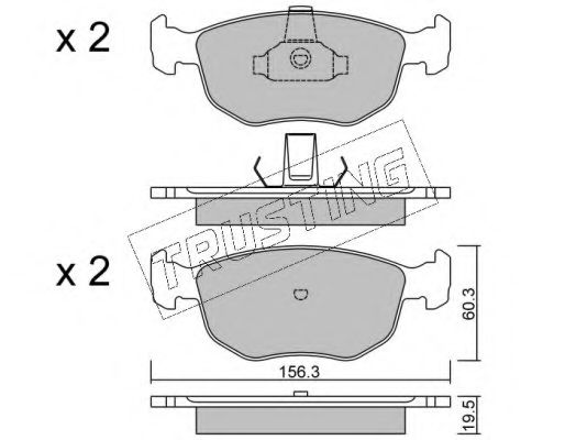 set placute frana,frana disc - TRUSTING