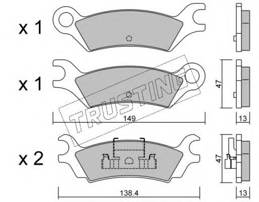 set placute frana,frana disc - TRUSTING