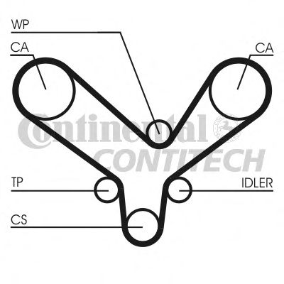 Set curea distributie cu pompa de apa - CONTINENTAL CTAM
