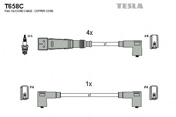 Kit cablu de aprindere - TESLA BLATNA