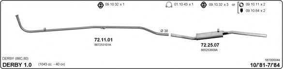BOSAL Gasket, exhaust pipe 12745681 - BOSAL