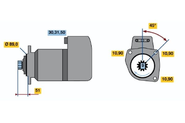 Potențiometru de reglare a amestecului inactiv - BOSCH