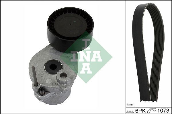 Set curea trapezoidale cu nervuri - INA