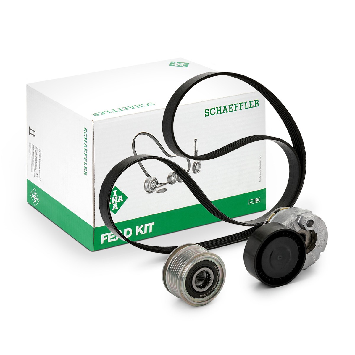 Set curea trapezoidale cu nervuri - INA