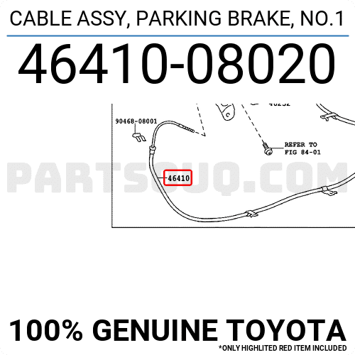 Cablu frana de mana - TOYOTA