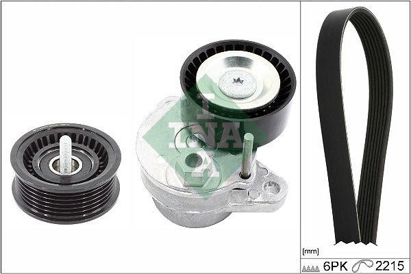 Set curea trapezoidale cu nervuri - INA