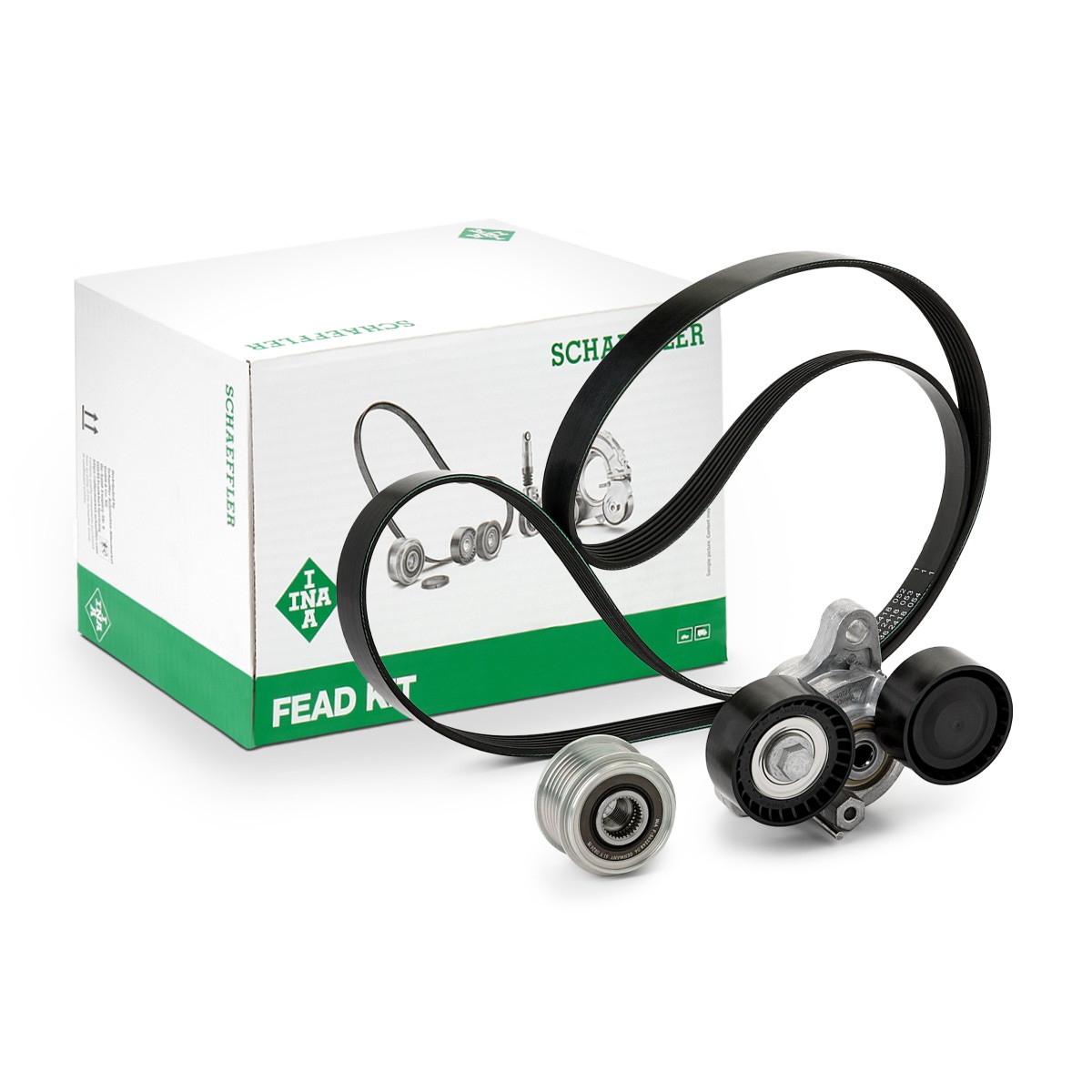 Set curea trapezoidale cu nervuri - INA