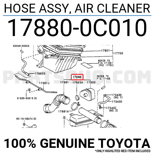 Furtun de admisie turbocompresor - TOYOTA