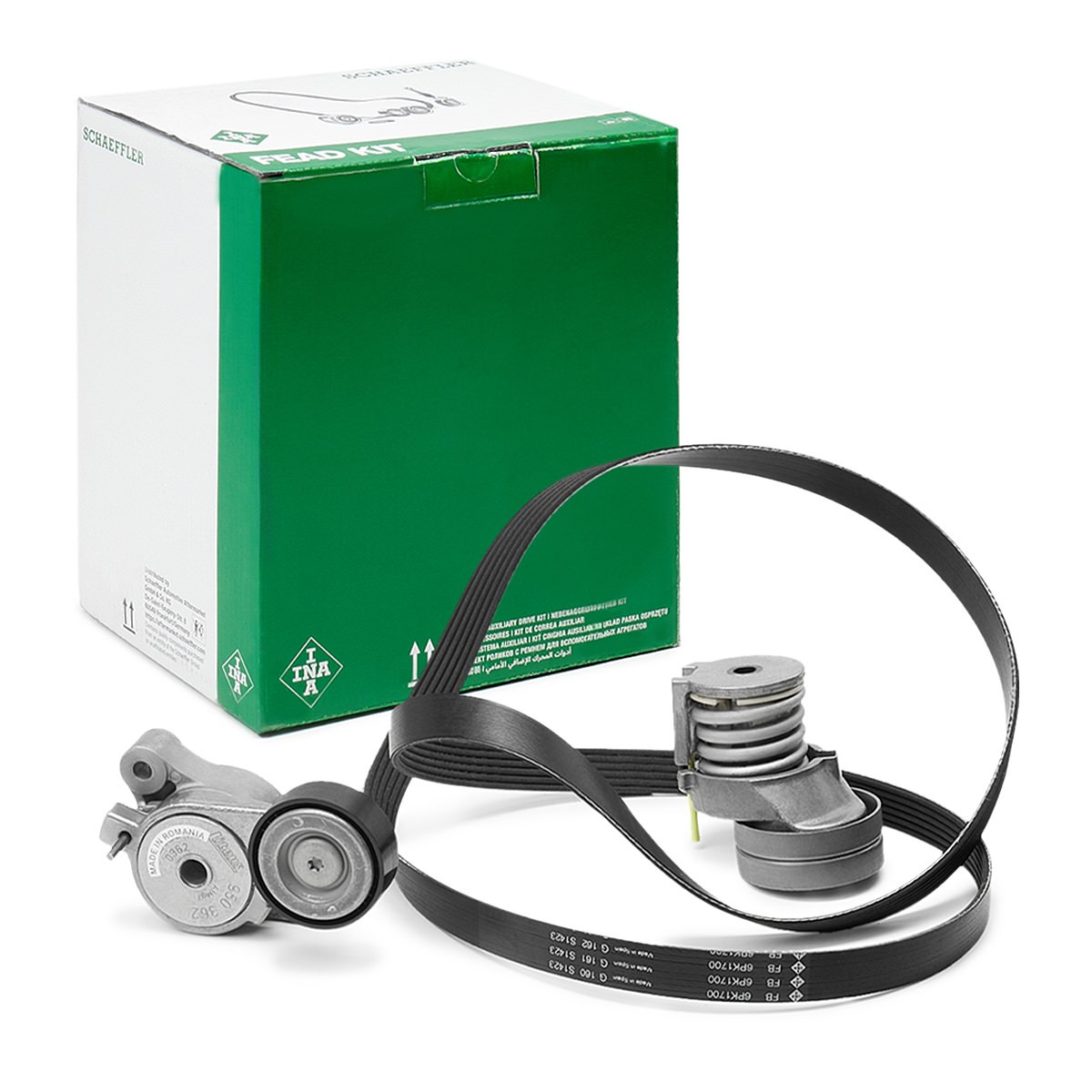 Set curea trapezoidale cu nervuri - INA