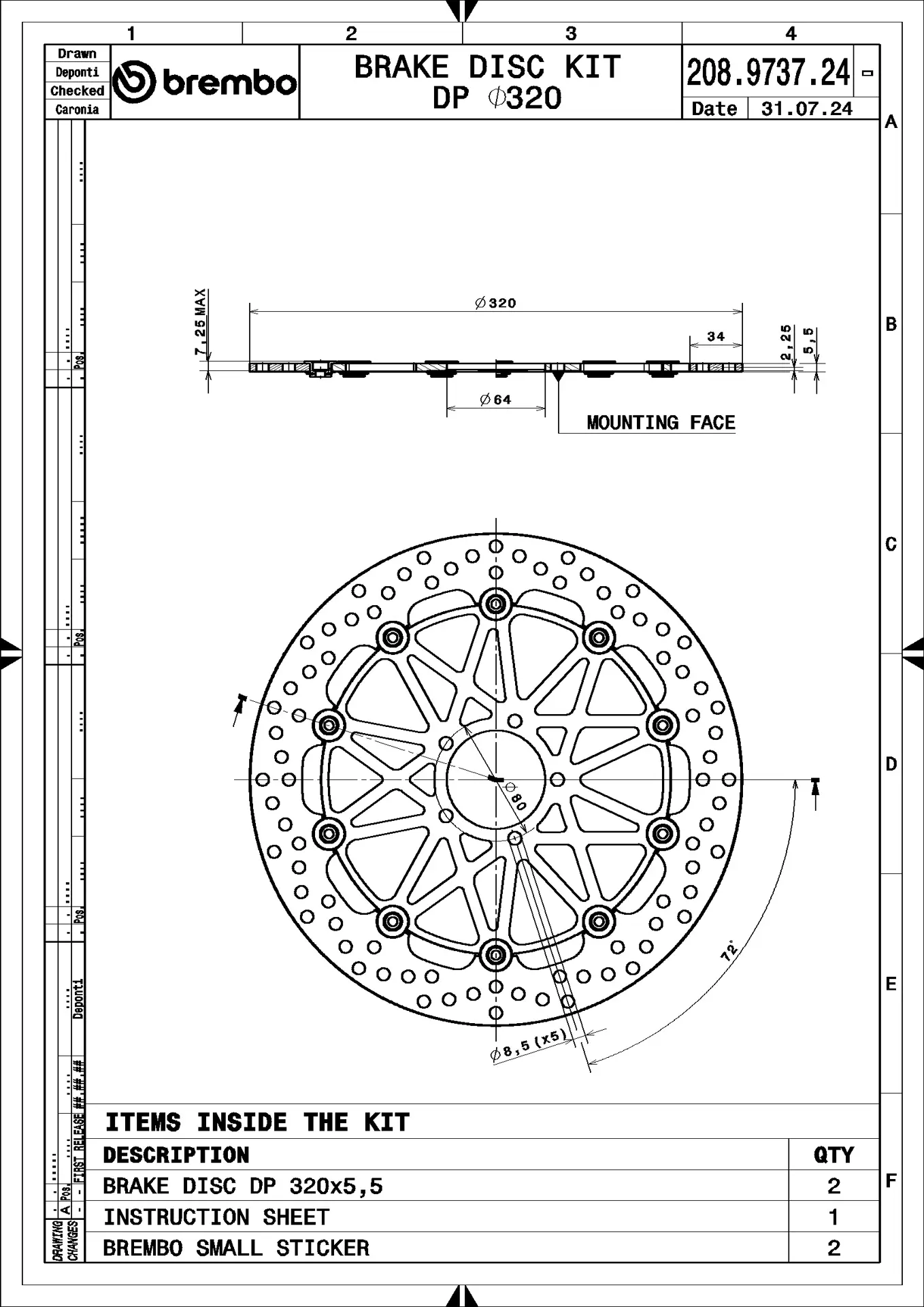 Disc de frana - BREMBO