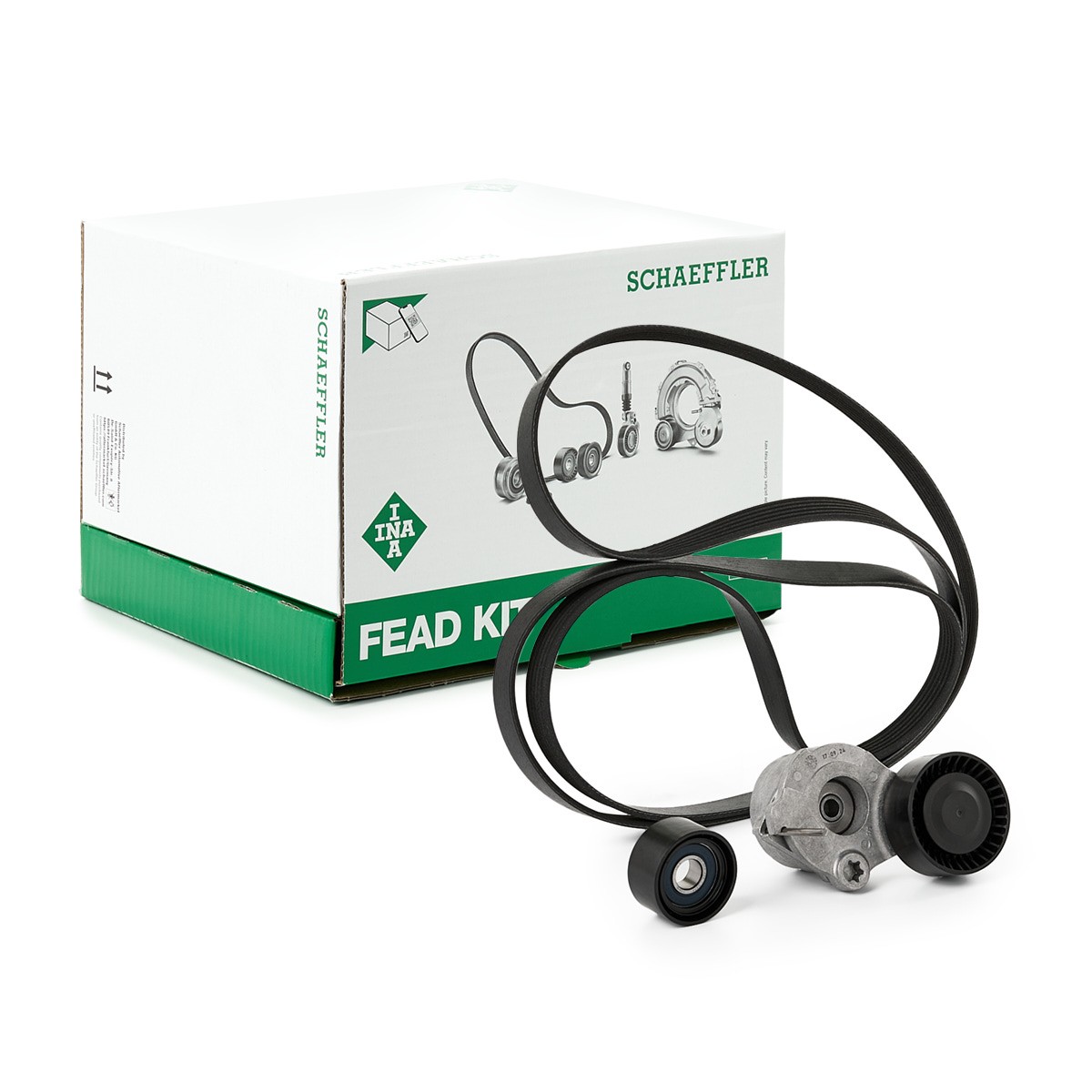 Set curea trapezoidale cu nervuri - INA