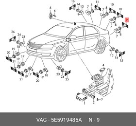 Suport senzor de asistență la parcare - VAG