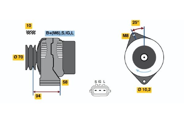 Alternator - BOSCH