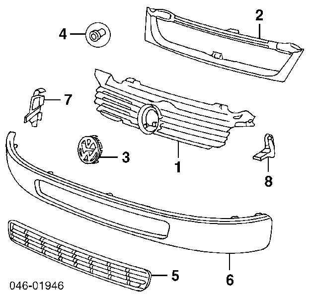 Capacul barei de protecție - VAG