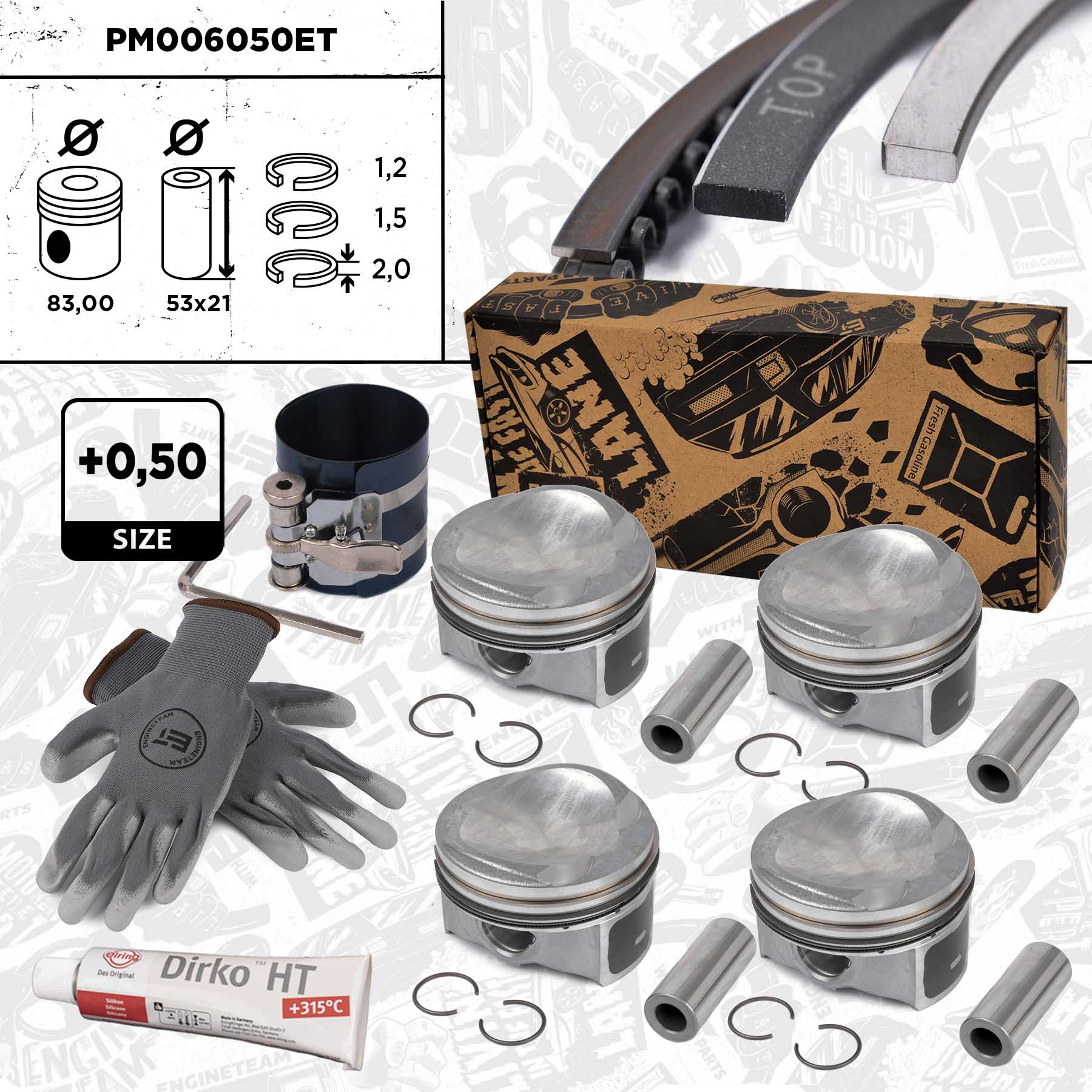 Set rulmenți arbore cotit - ET ENGINETEAM