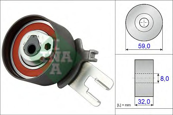Fulie intinzator curea - INA