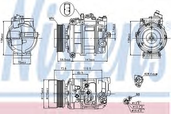 Compresort A/C - NISSENS