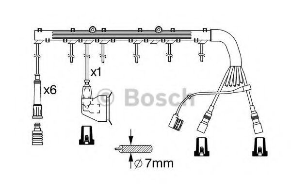 Kit cablu de aprindere - BOSCH