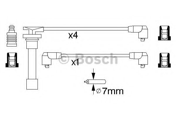 Kit cablu de aprindere - BOSCH