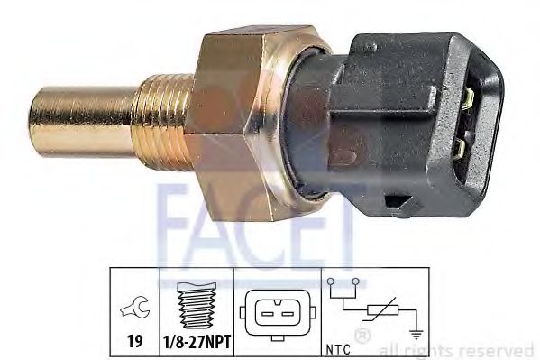 Senzor de temperatura lichidului de racire - FACET