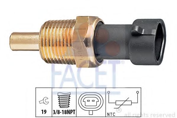 Senzor de temperatura lichidului de racire - FACET