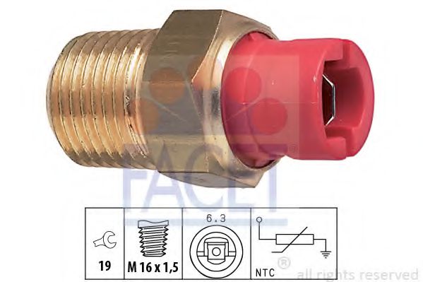 Senzor de temperatura lichidului de racire - FACET