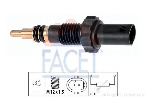 Senzor de temperatura lichidului de racire - FACET