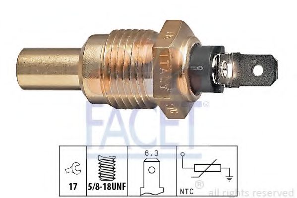 Senzor de temperatura lichidului de racire - FACET