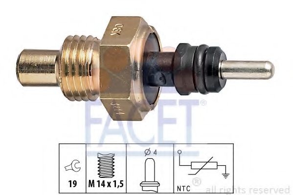 Senzor de temperatura lichidului de racire - FACET