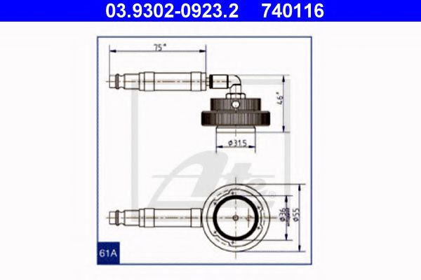 Adaptor aerisire frana - ATE