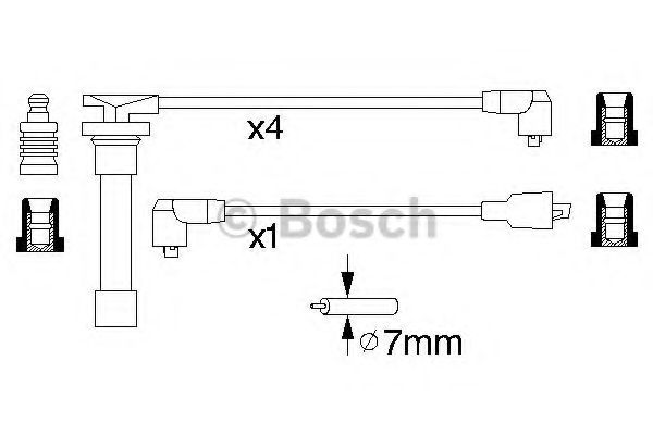 Kit cablu de aprindere - BOSCH