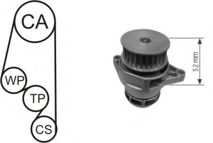 Set curea distributie cu pompa de apa - AIRTEX