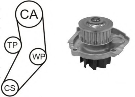 Set curea distributie cu pompa de apa - AIRTEX
