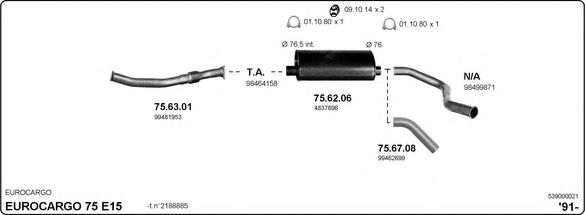 ATE Spring, brake caliper 10253502 - ATE