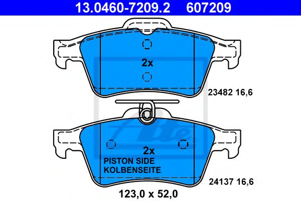 set placute frana,frana disc - ATE