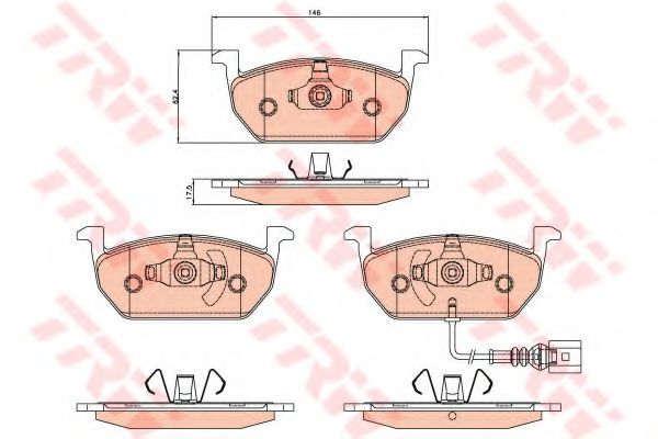 set placute frana,frana disc - TRW