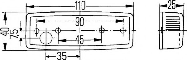 Lampa laterala - HELLA
